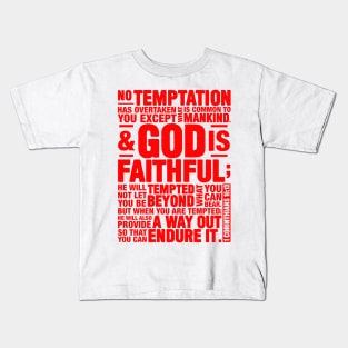 1 Corinthians 10:13 Kids T-Shirt